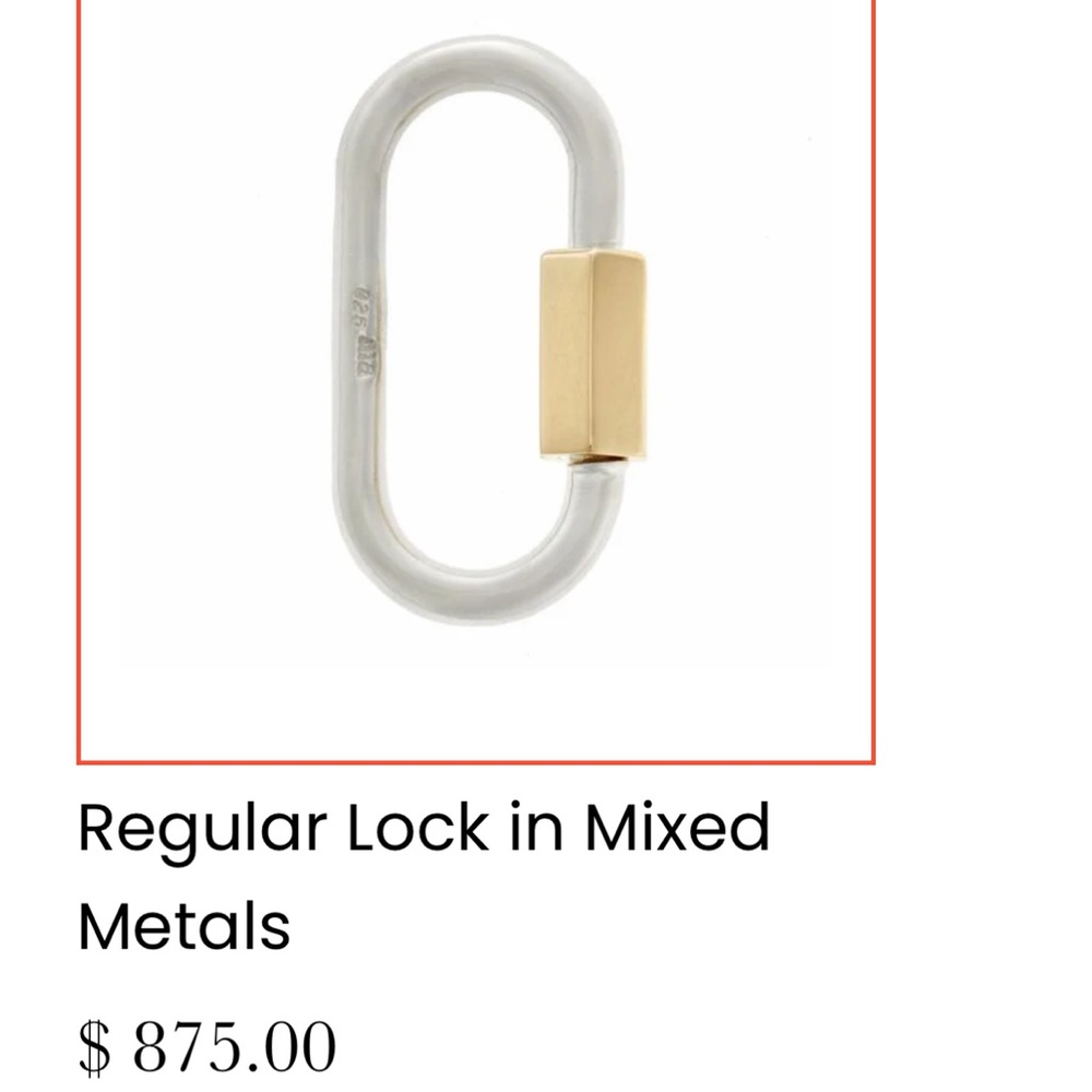 Mixed Metal Lock Jewelry